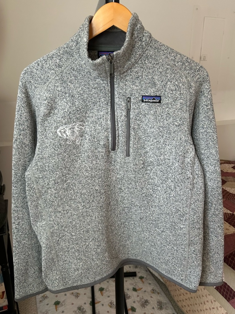 Patagonia Better Sweater 1/4 Zip Pullover Fleece Jacket Gray Medium